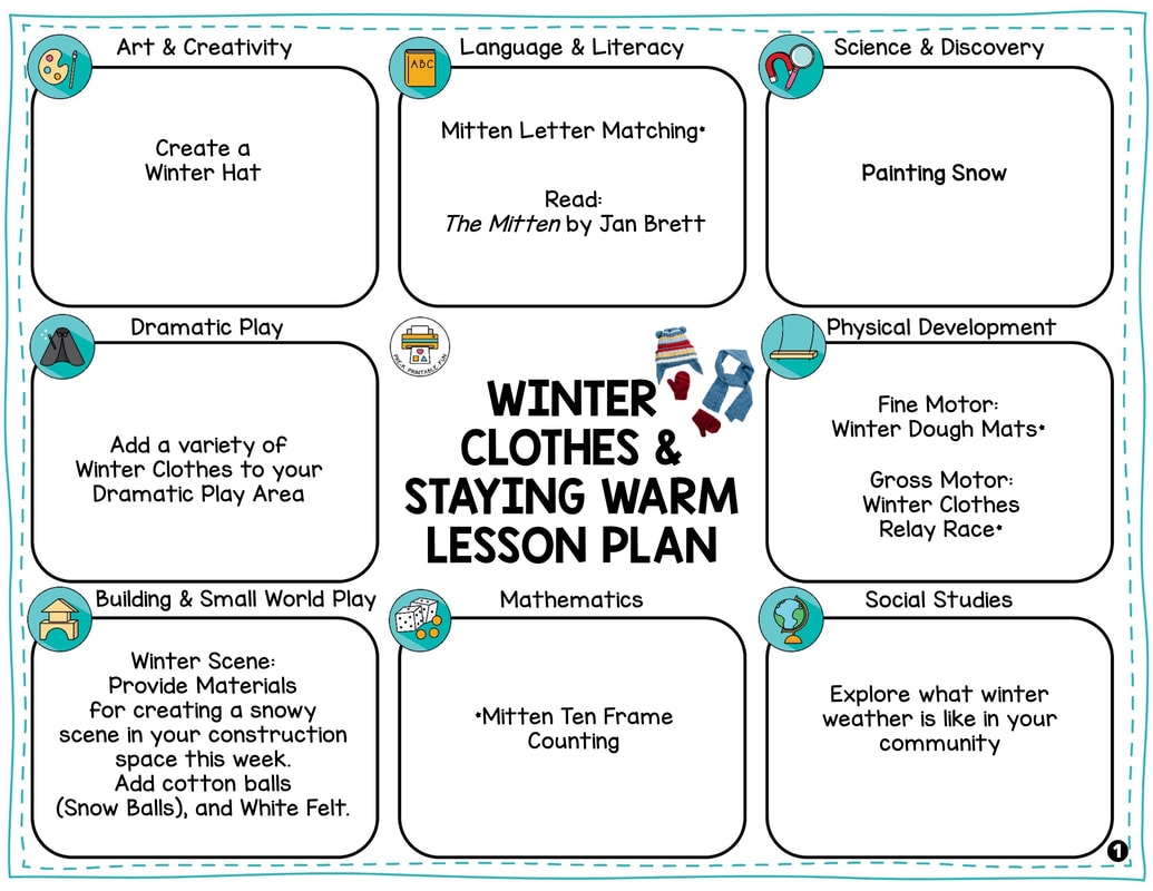 Preschool Winter Clothes Theme Pre K Printable Fun
