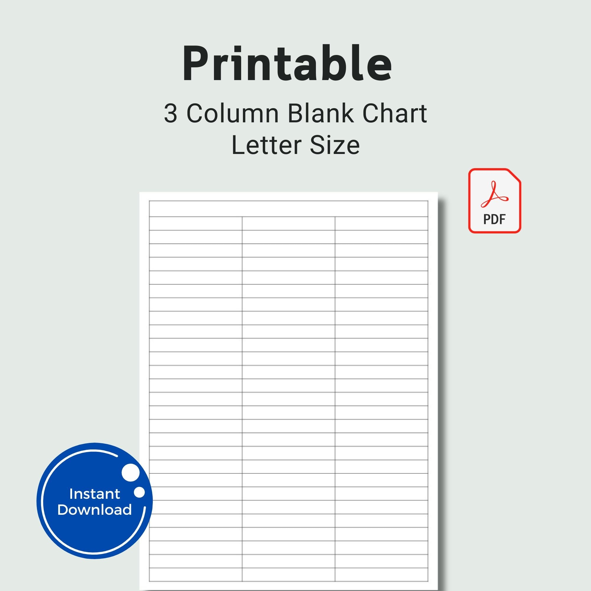 Download Printable Table 3 Column PDF
