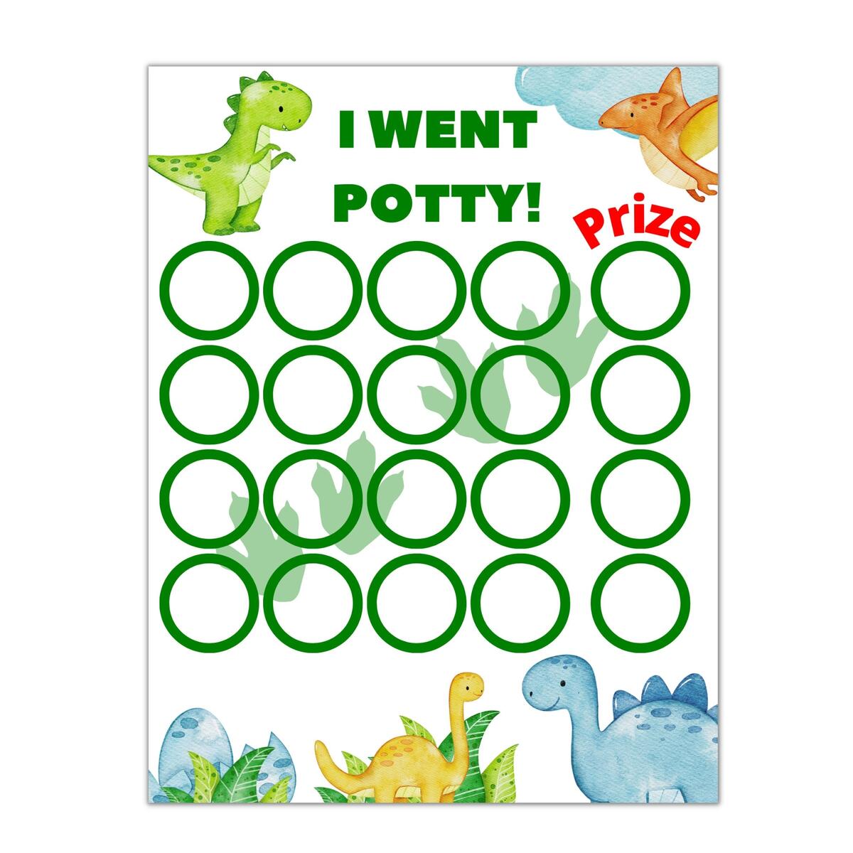 Printable Dinosaur Potty Training Chart With Stickers Instant Download Sticker Chart Toddler Chore Chart T Rex Potty Chart Etsy