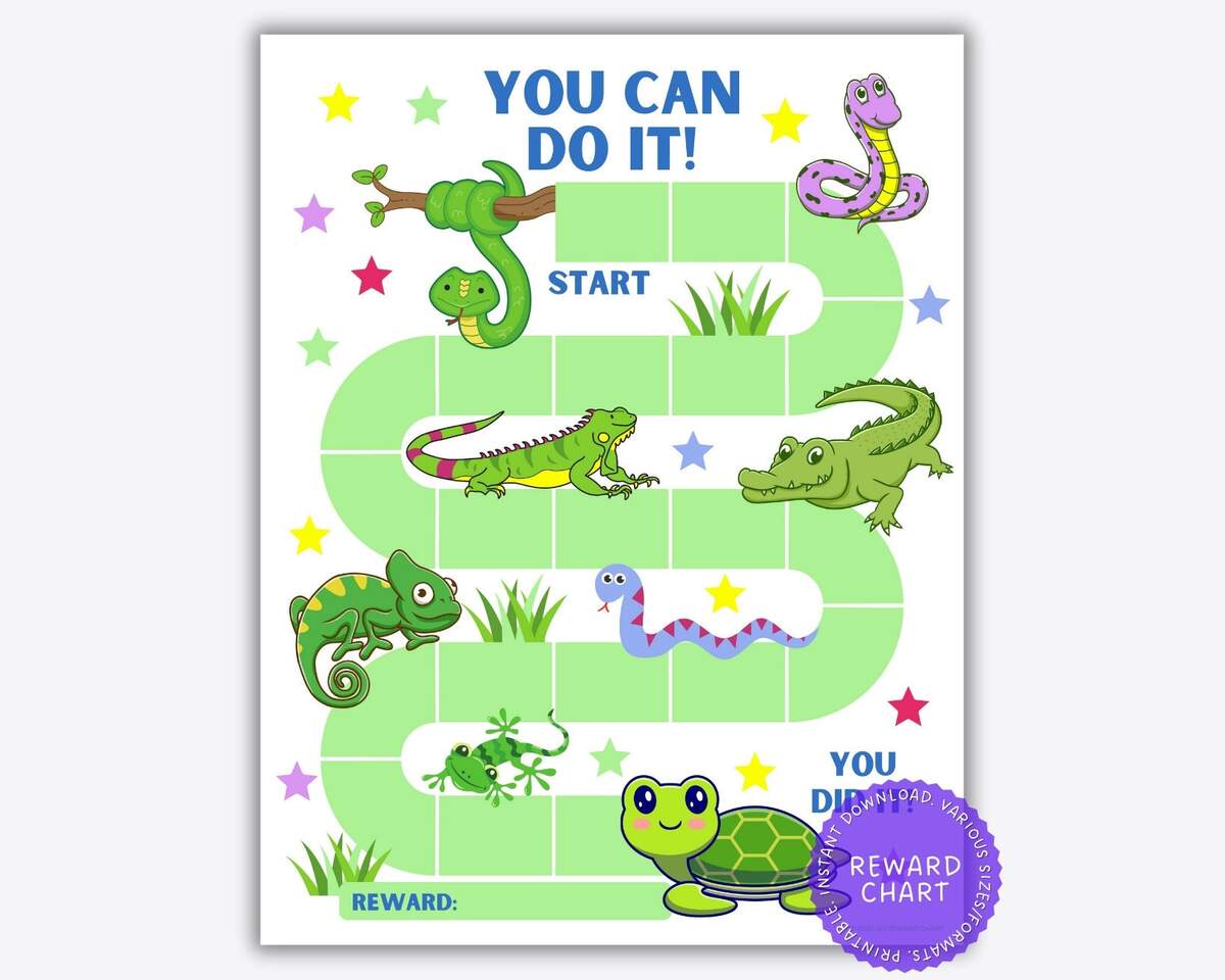 Snake Sticker Charts Printable Reading Incentive Reward Reproducibles Classful