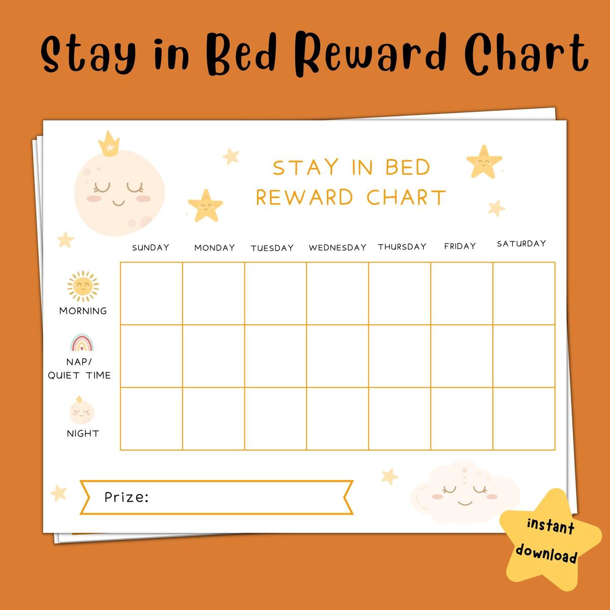 Nap Bedtime Reward Charts For Toddlers