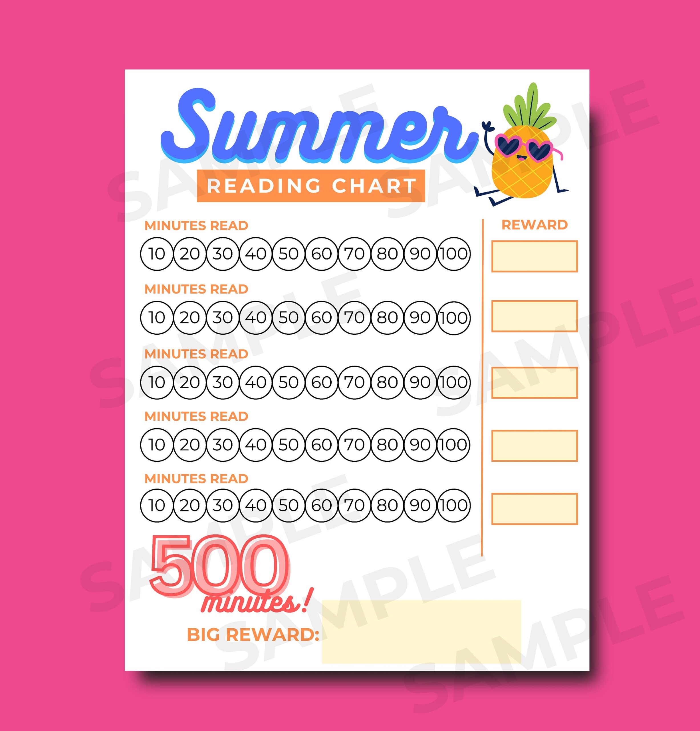 Summer Reading Chart Reading Reward Chart Reading Log For Kids Kids Reading Chart Kids Reading Tracker Etsy