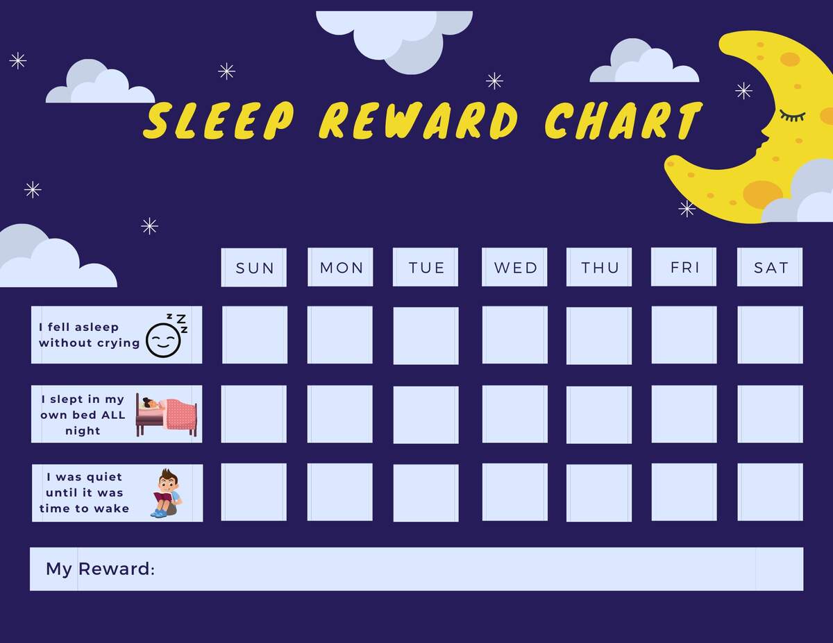 Toddler Sleep Bedtime Reward Chart Star Chart Progress Tracker Kids Stay In Bed Etsy Finland