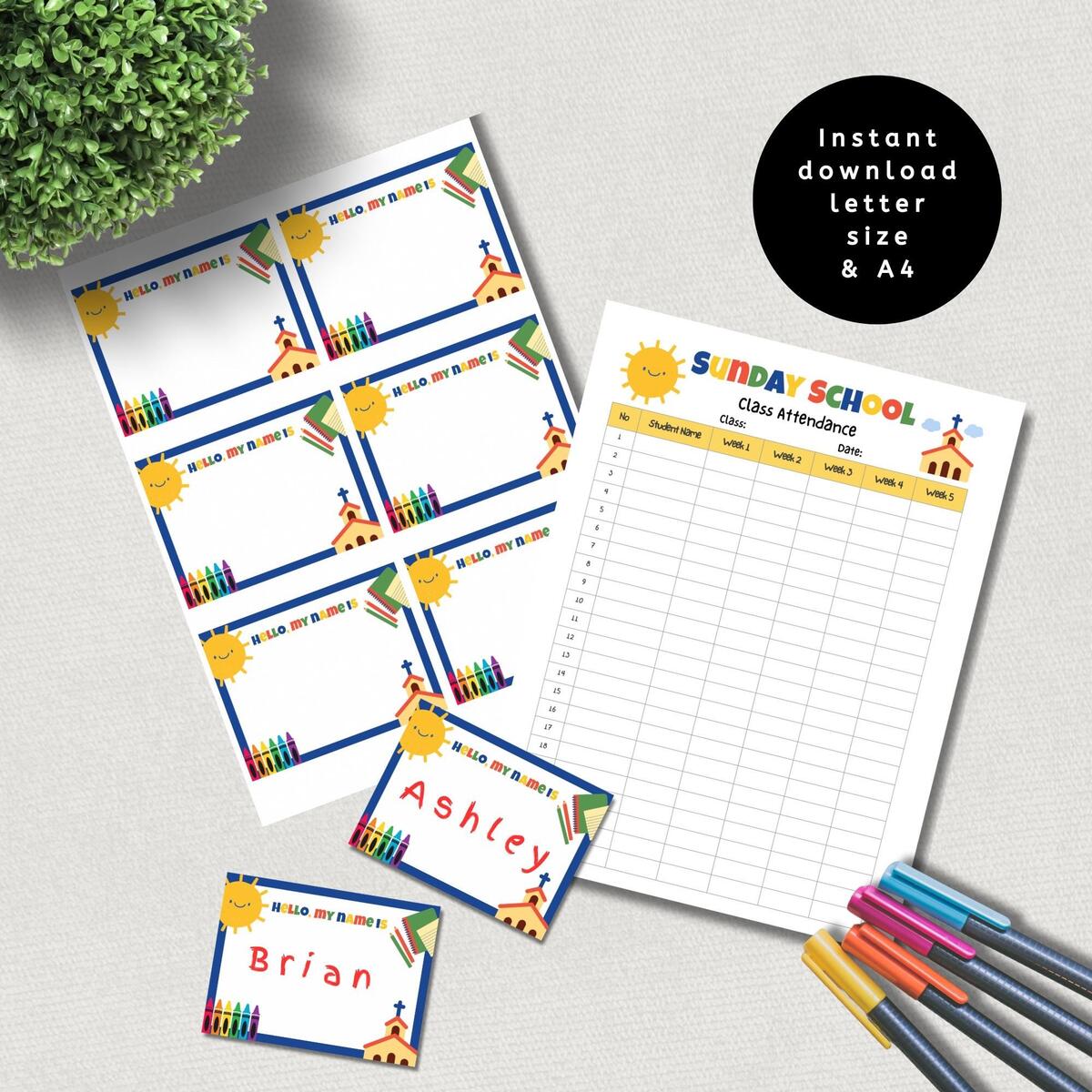 Vbs Attendance Chart Etsy