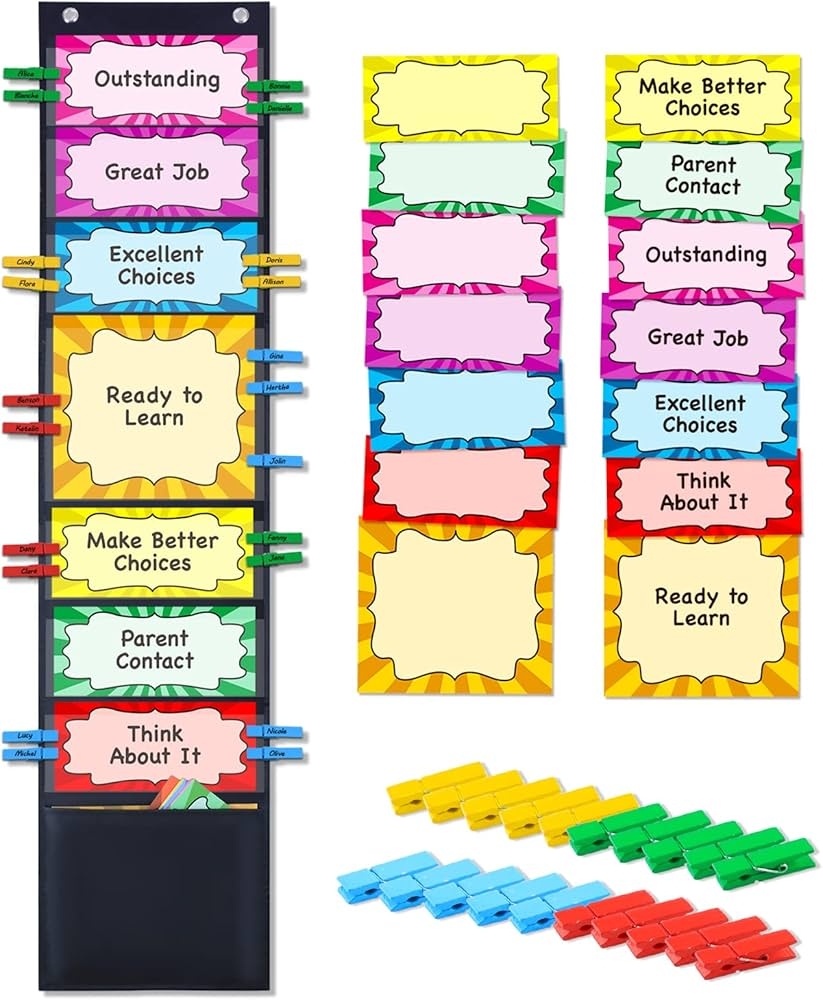 VNOM Student Behavior Clip Chart For Classroom Management Kids Rewards Pocket Chart Behavior Bulletin Board Teacher Supplies For Kindergarten Childcare Homeschool Amazon Nl Stationery Office Supplies VNOM Student Behavior Clip Chart For Classroom Management Kids Rewards Pocket Chart Behavior Bulletin Board Teacher Supplies For Kindergarten Childcare Homeschool Amazon Nl Stationery Office Supplies