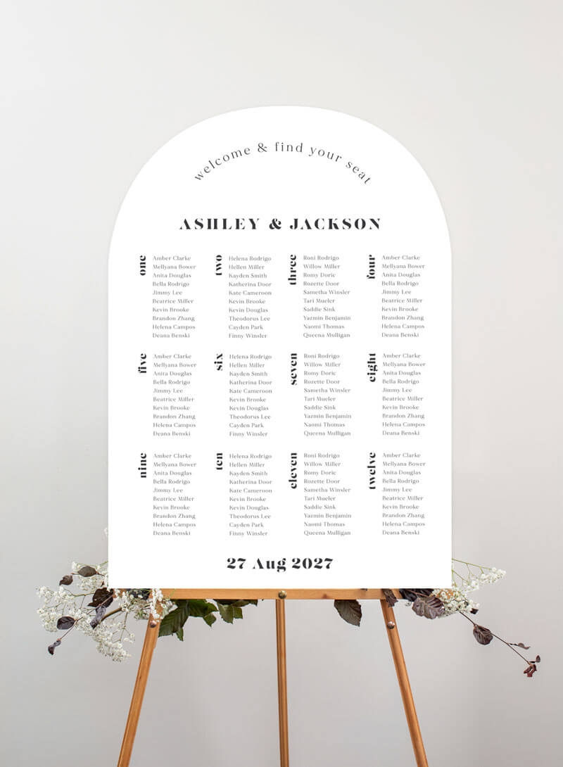 Wedding Seating Chart Create Customize And Print Online
