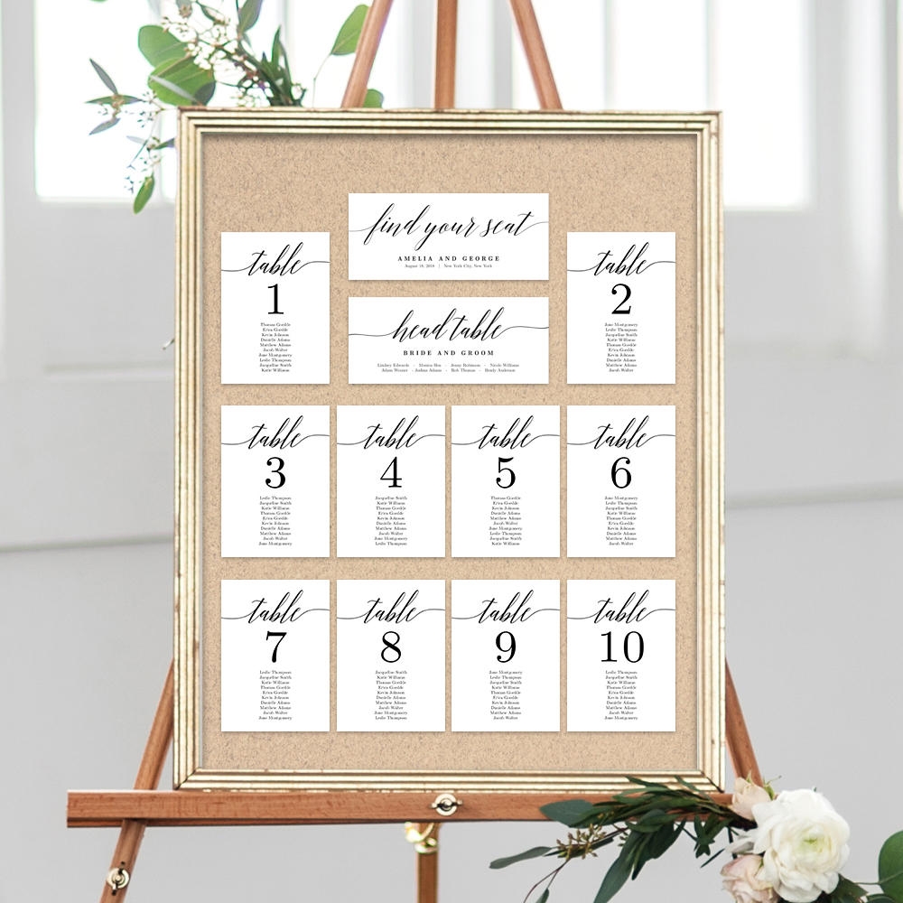 Free Custom Printable Wedding Seating Chart Templates Canva