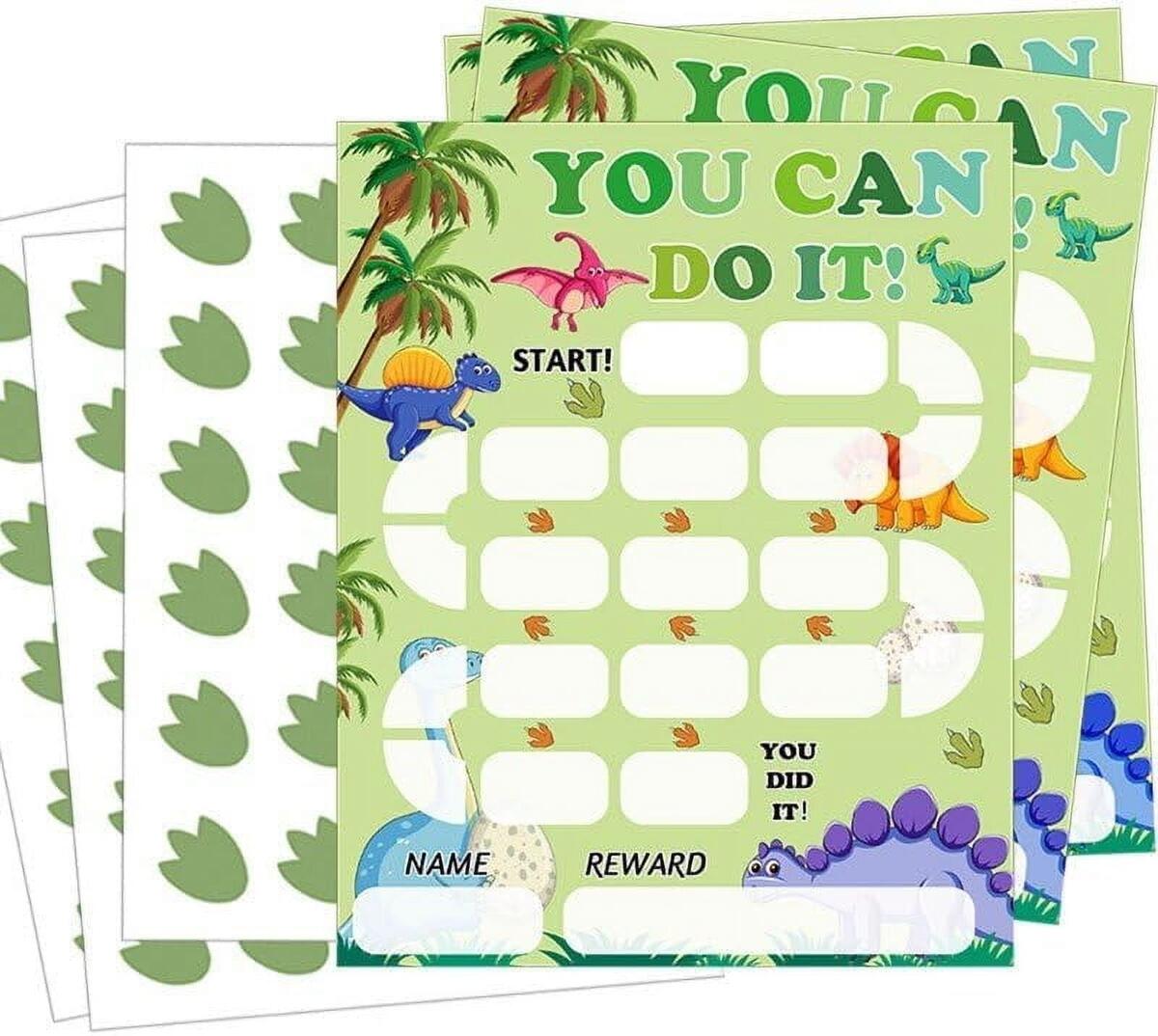 10 Sets Dinosaur Reward Chart Cards With Stickers Behavior Incentive Chart Card For Classroom Home Potty Training Teacher Supplies Student Chore Chart Walmart