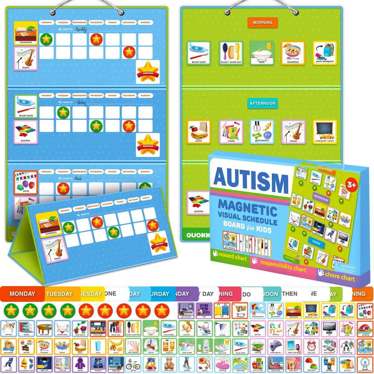 145 Reward Chore Chart For Multiple Kids Behavior Routine Toy For Autistic EBay