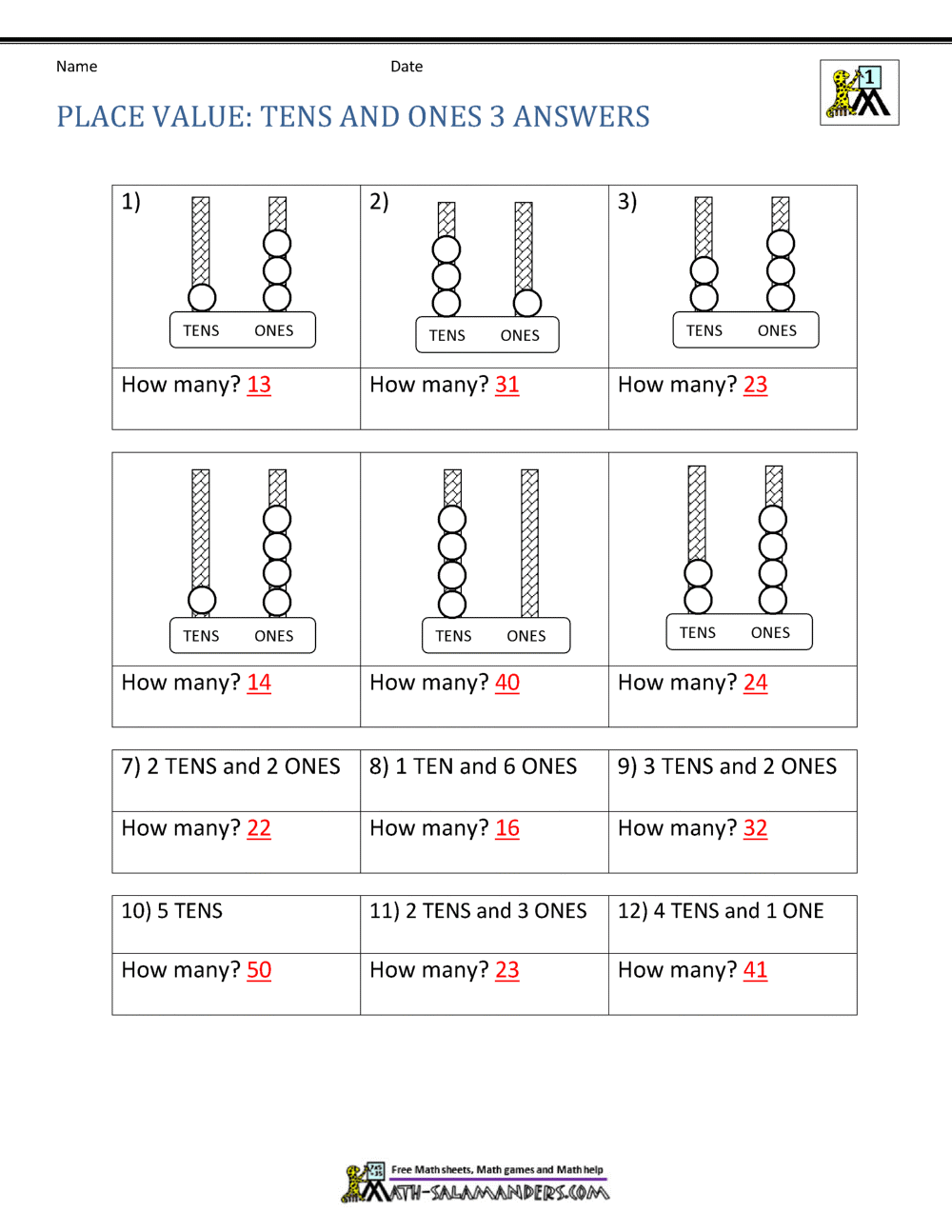 1st Grade Place Value Worksheets 2 Digit Numbers 1st Grade Place Value Worksheets 2 Digit Numbers