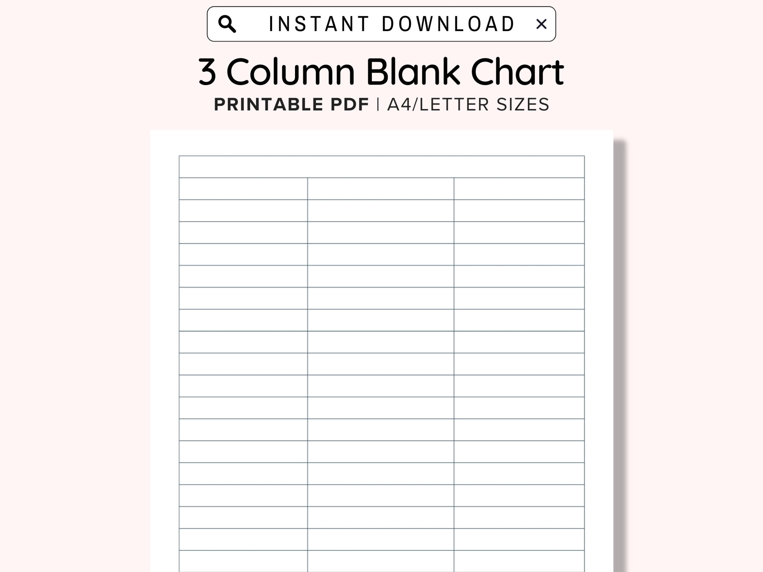 Column Template 5 Columns 10 Free PDF Printables Printablee