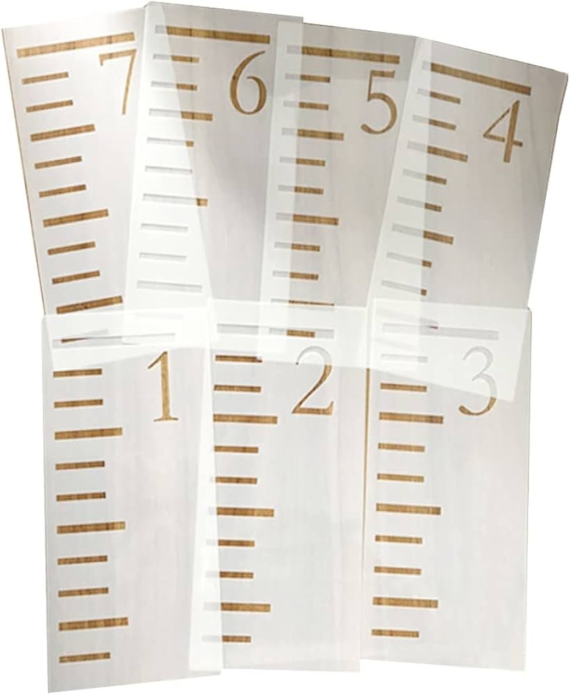 Amazon 7 Feet Growth Chart Ruler Stencil Baby Kids Height Growth Chart Reusable Template Painting Ruler On Wood Wall Decorations For Measuring Kids Height 7pcs Home Decor Rustic Decor For Farmhouse
