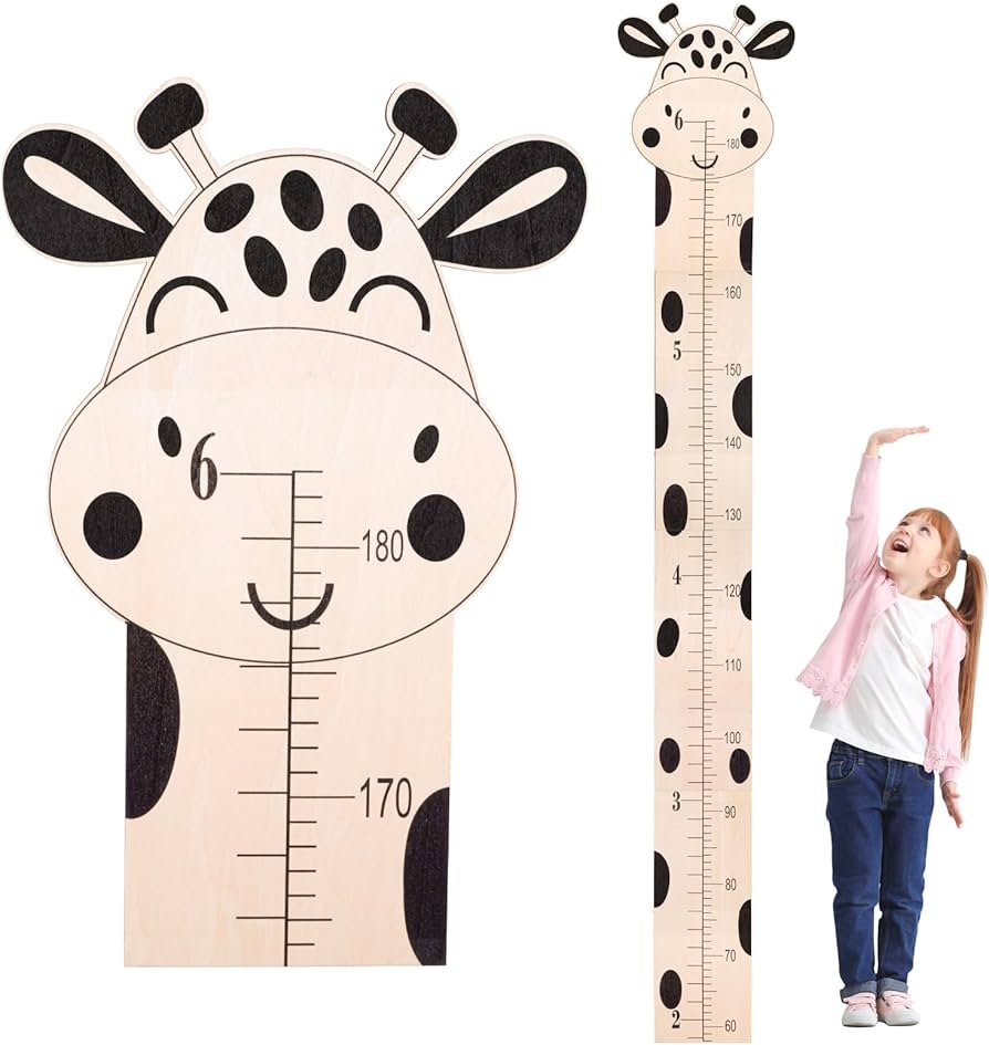 Amazon Height Chart For Kids Wood Growth Chart For Wall Natural Wood Height Measurement For Wall Height Ruler Measurement Growth Chart For Kids Room Nursery Wall Decor Baby