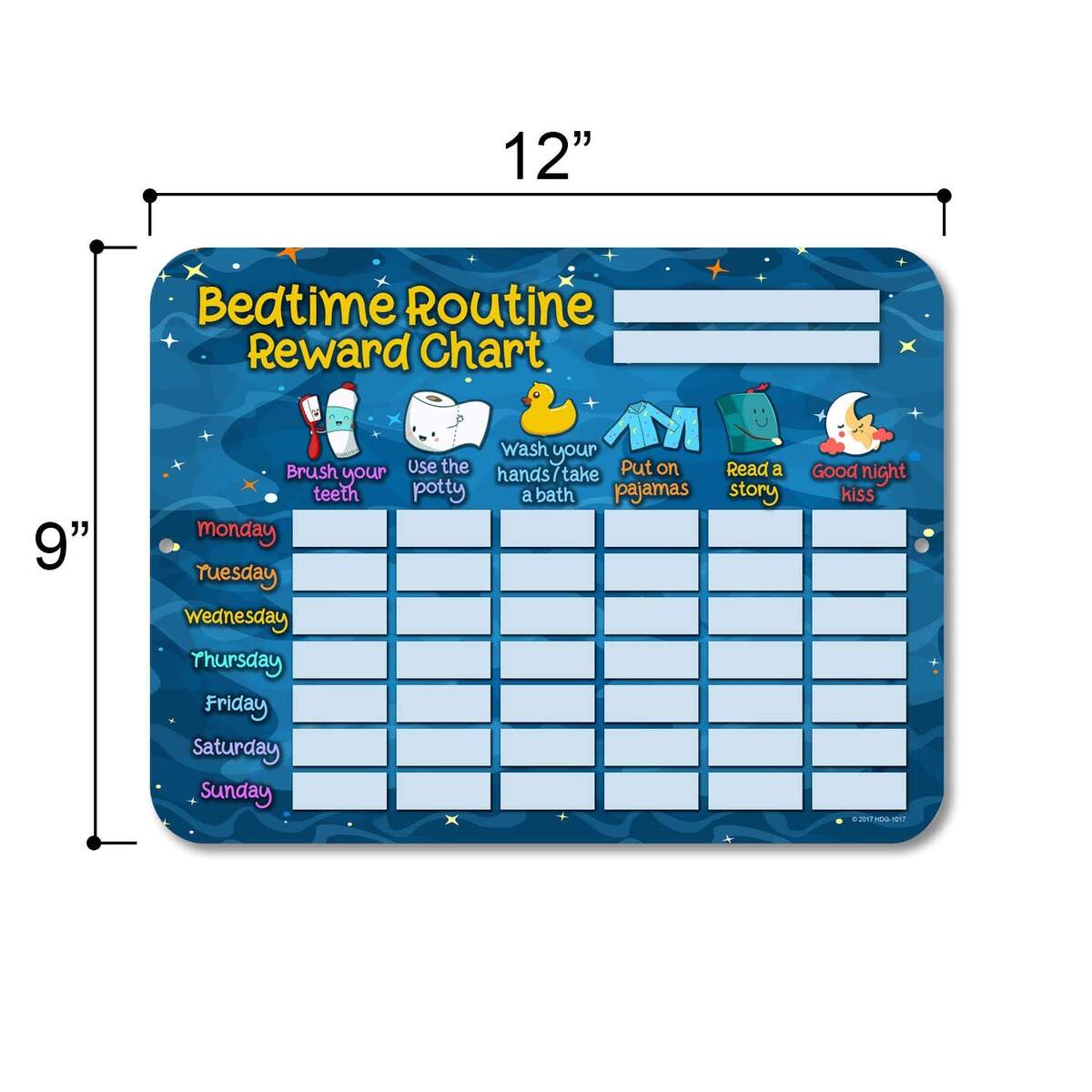 Amazon Honey Dew Gifts Bedtime Checklist Routine Star Reward Chart For Kids And Autism Tin Learning Calendar For Kids Visual Teaching Tool HDG 1017 Office Products