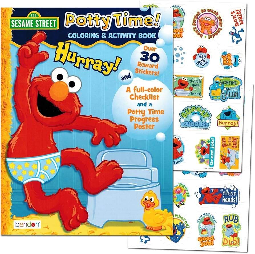 Amazon Sesame Street Potty Time Potty Training Coloring And Activity Set With Progress Chart And Reward Stickers Toys Games