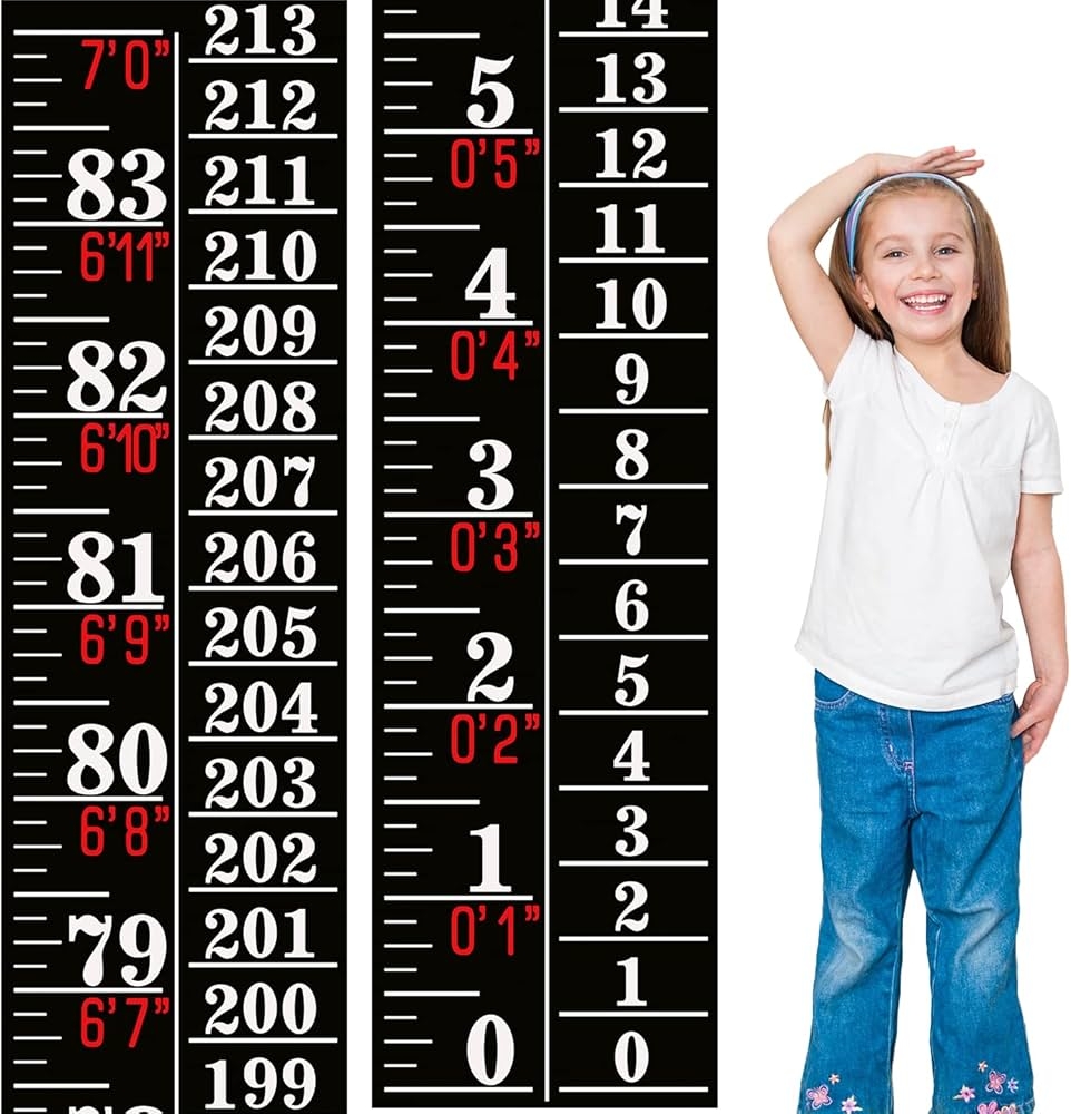 Amazon Tatuo Growth Chart Wall Labels Height Indicator Tape Ruler Growth Chart Decor Height Indicator Adhesive Ruler For Home Room Measuring Black Everything Else