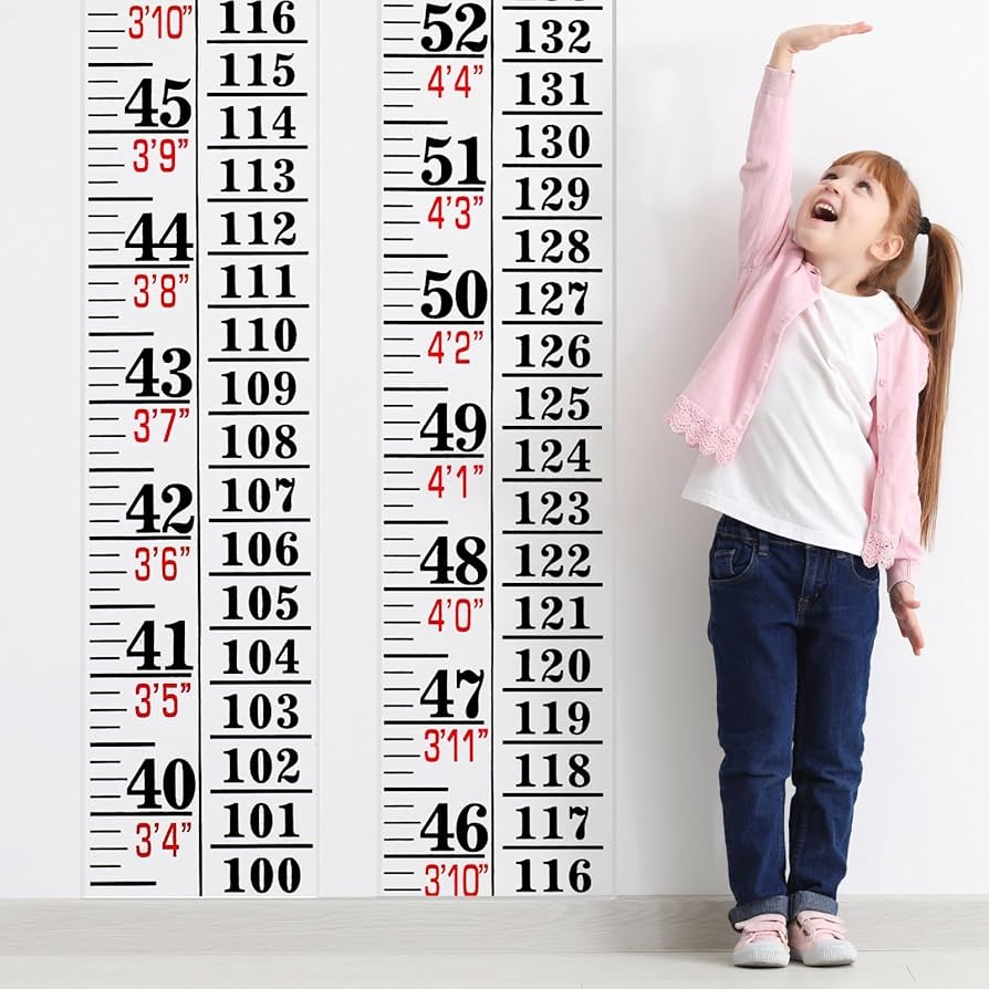 Amazon Tatuo Growth Chart Wall Labels Height Indicator Tape Ruler Growth Chart Decor Height Indicator Adhesive Ruler For Home Room Measuring Clear Baby