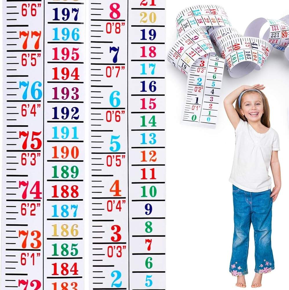 Amazon Tatuo Growth Chart Wall Labels Height Indicator Tape Ruler Growth Chart Decor Height Indicator Adhesive Ruler For Home Room Measuring Colorful Everything Else
