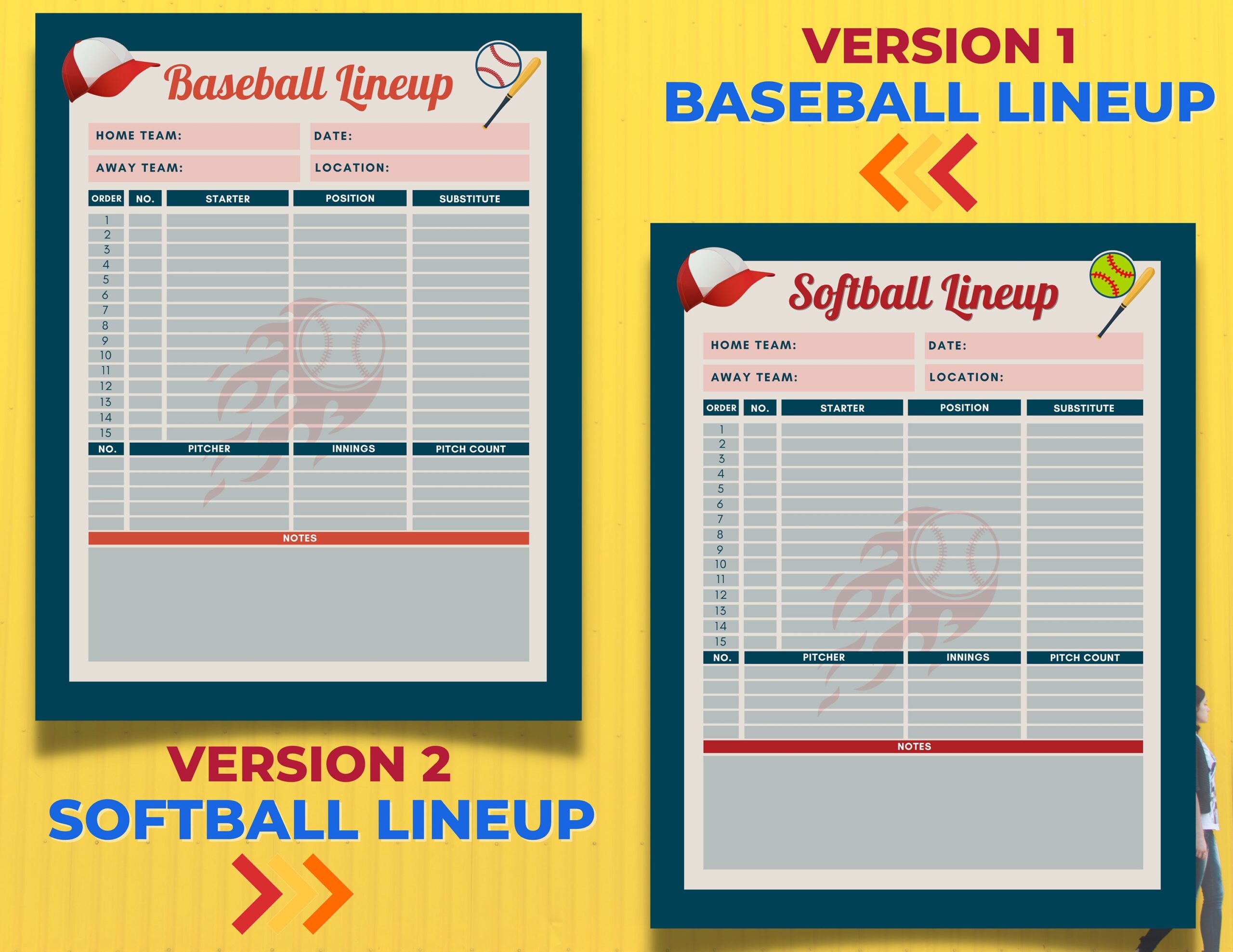 Baseball Depth Chart Etsy Baseball Depth Chart Etsy