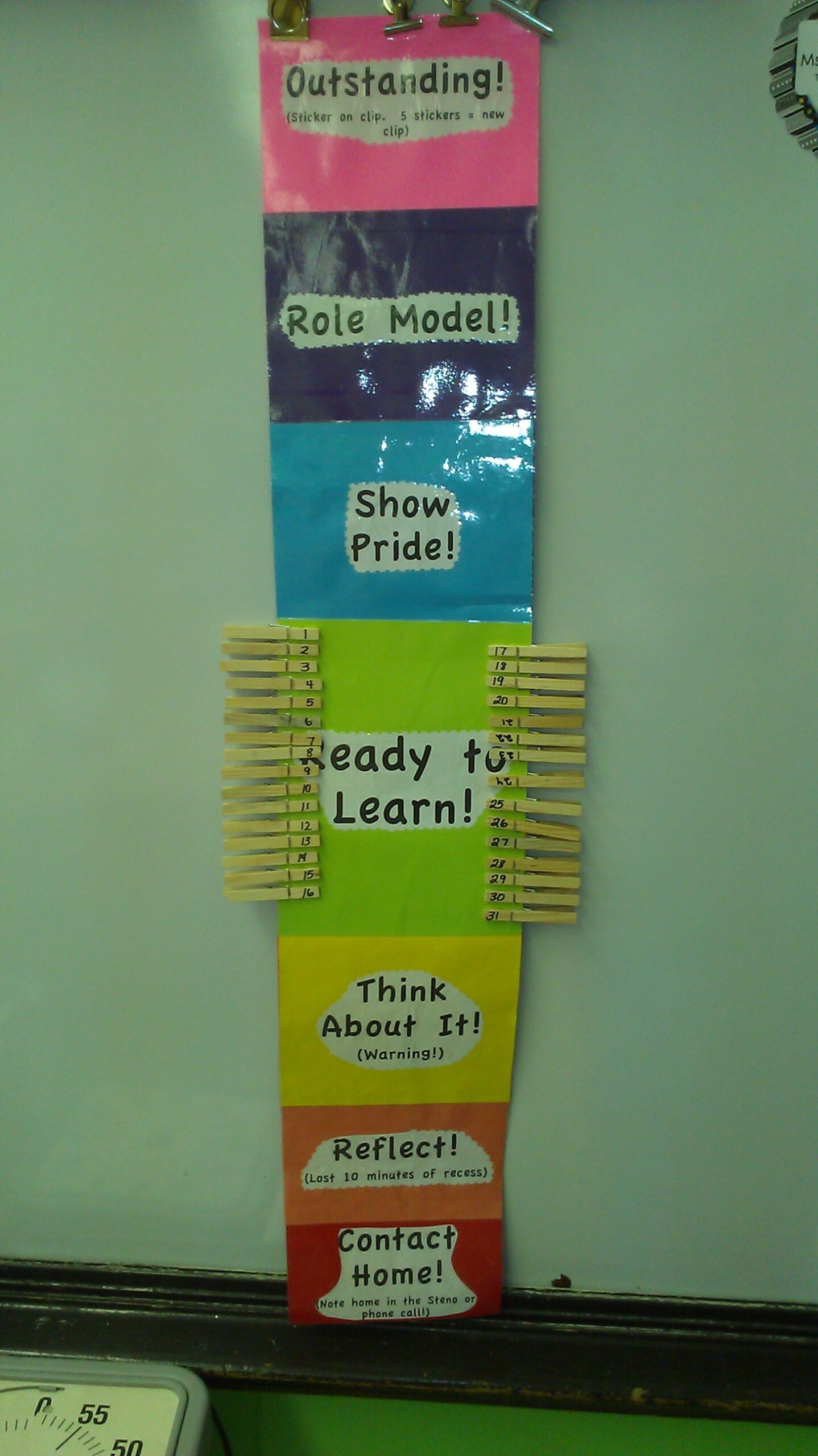 Behavior Clip Chart 1st Grade