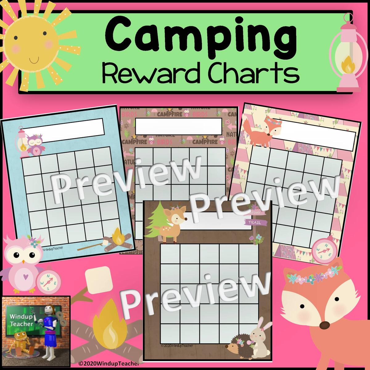 Camping Sticker Charts Made By Teachers