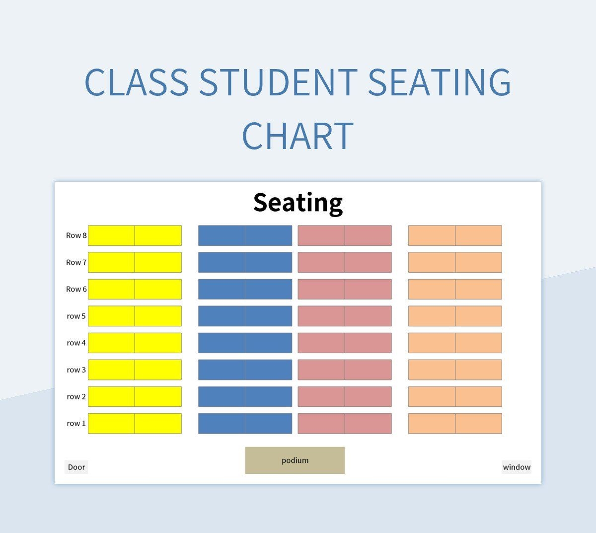 Customize 83 Classroom Seating Charts Templates Online Canva