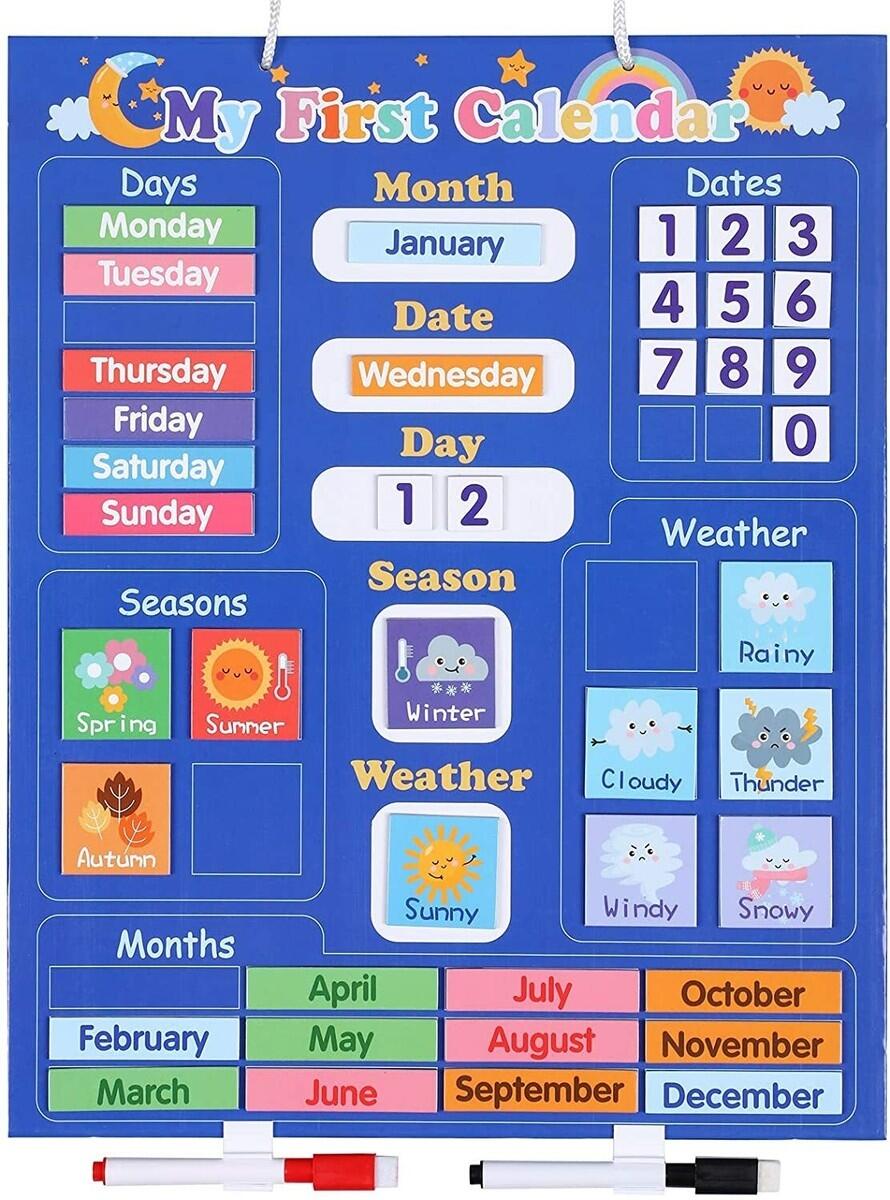 Classroom Calendar Chart 16 X 13 Magnetic Calendar For Kids Preschool Learni EBay