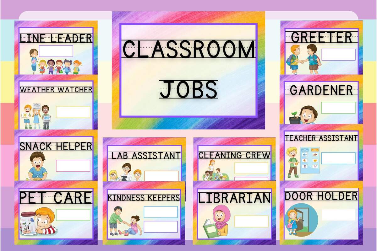 Classroom Job Chart For Your Home Daycare Childcare Preschool Or Classroom Instant Download And Print From Your Home Computer Etsy Classroom Job Chart For Your Home Daycare Childcare Preschool Or Classroom Instant Download And Print From Your Home Computer Etsy