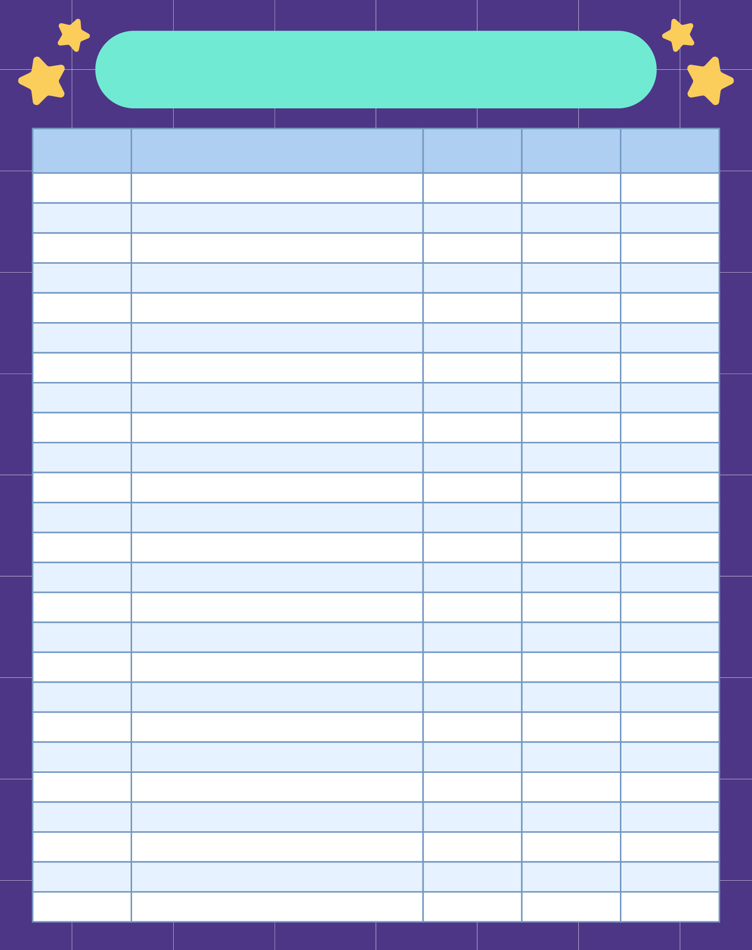 Column Template 5 Columns 10 Free PDF Printables Printablee