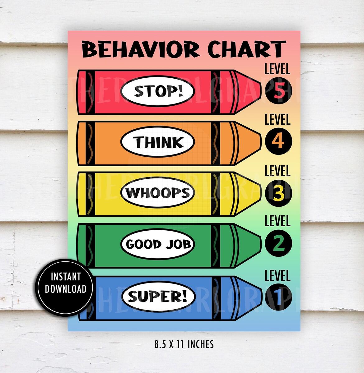 Crayon Behavior Clip Chart Rainbow Classroom Management Digital Download Etsy Crayon Behavior Clip Chart Rainbow Classroom Management Digital Download Etsy