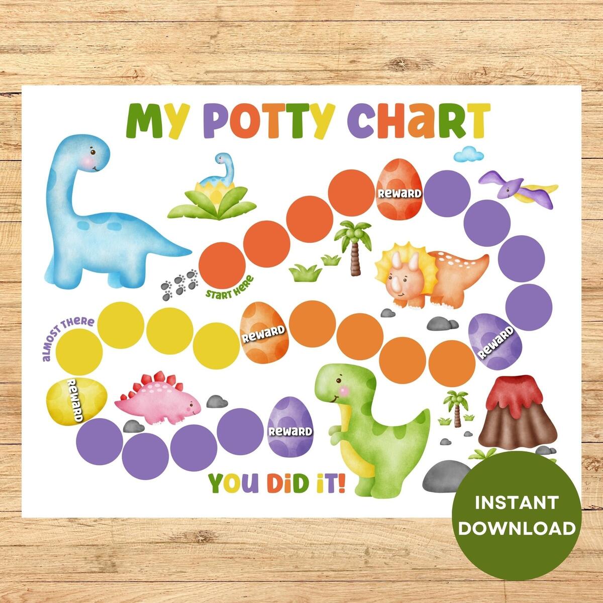 Dino Printable Chart Etsy Dino Printable Chart Etsy