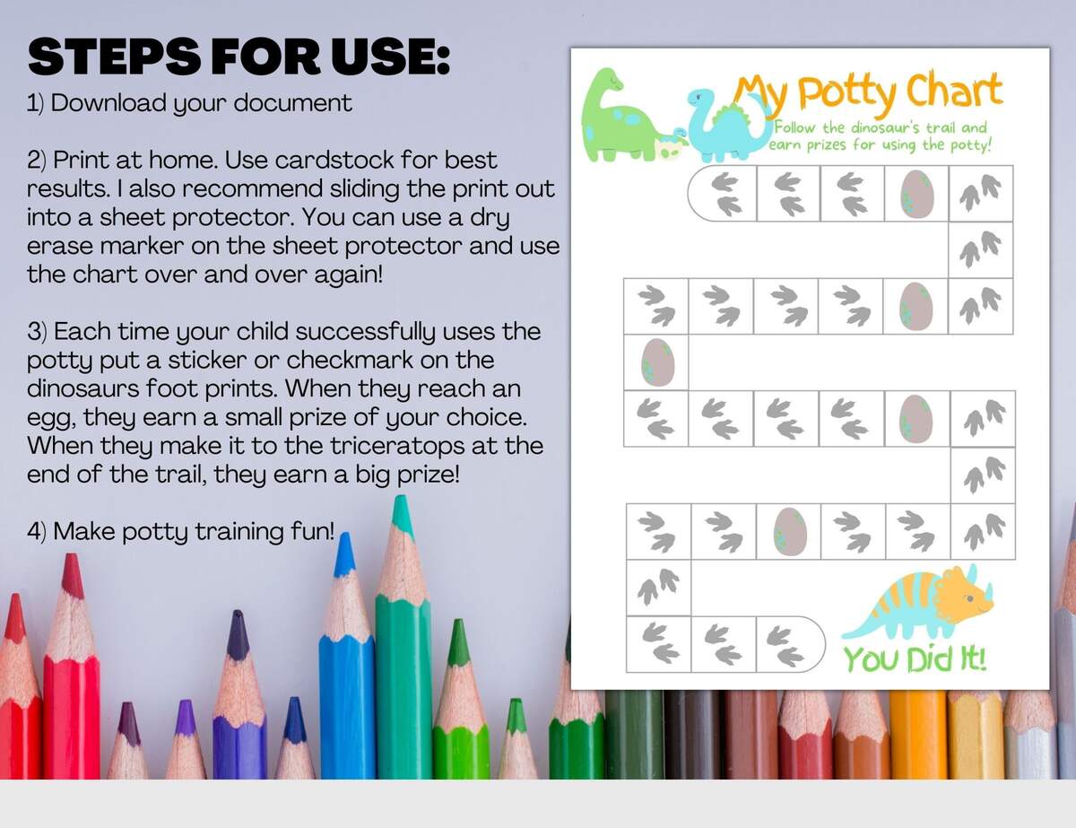 Dinosaur Potty Chart Potty Training Sticker Reward Chart For Boys And Girls Etsy Dinosaur Potty Chart Potty Training Sticker Reward Chart For Boys And Girls Etsy