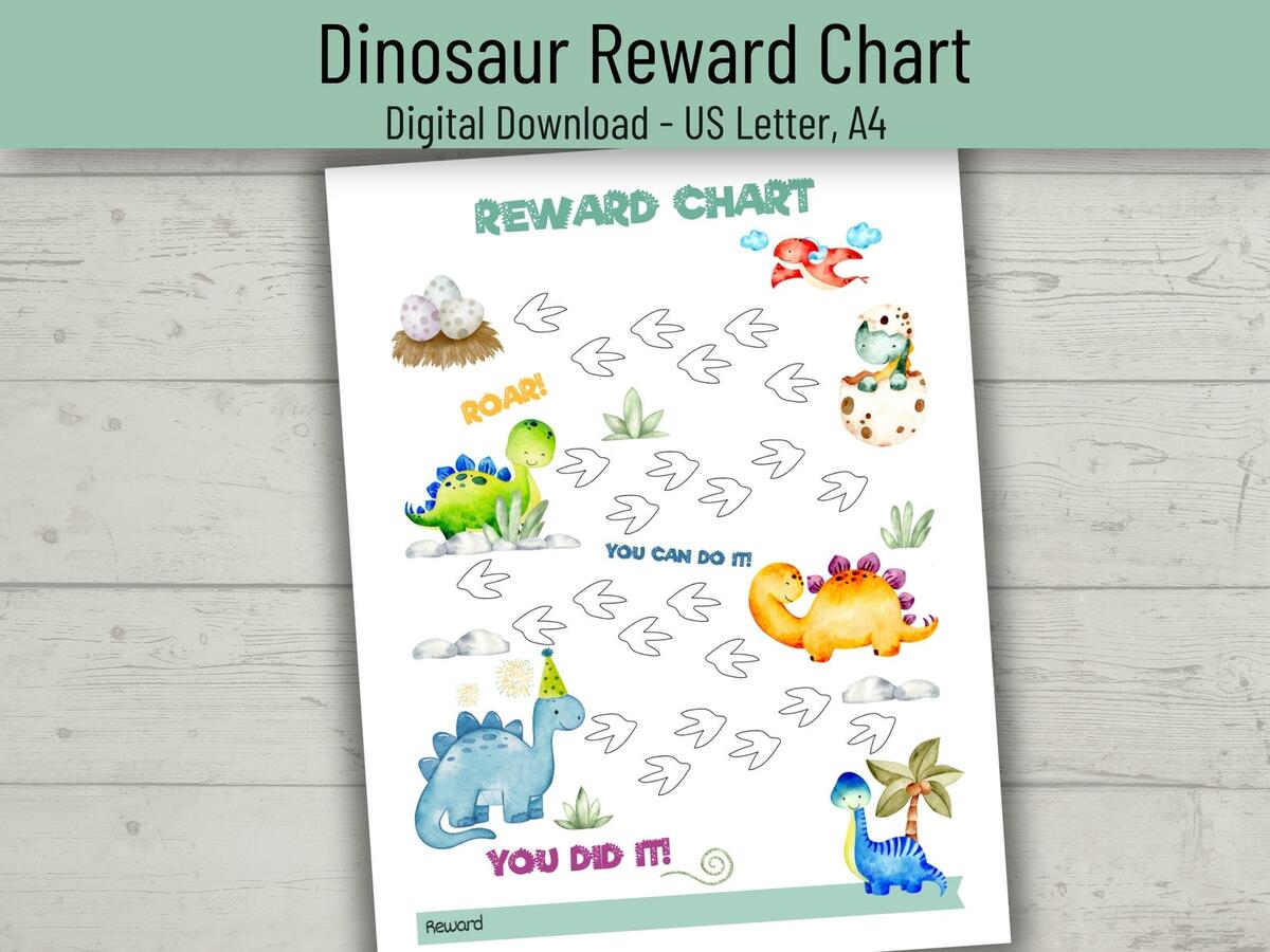Dinosaur Reward Chart For Toddlers Gsauto Dinosaur Potty Training Chart Kit 10 Reward Charts With 270 Stickers For Toddlers Potty Stickers