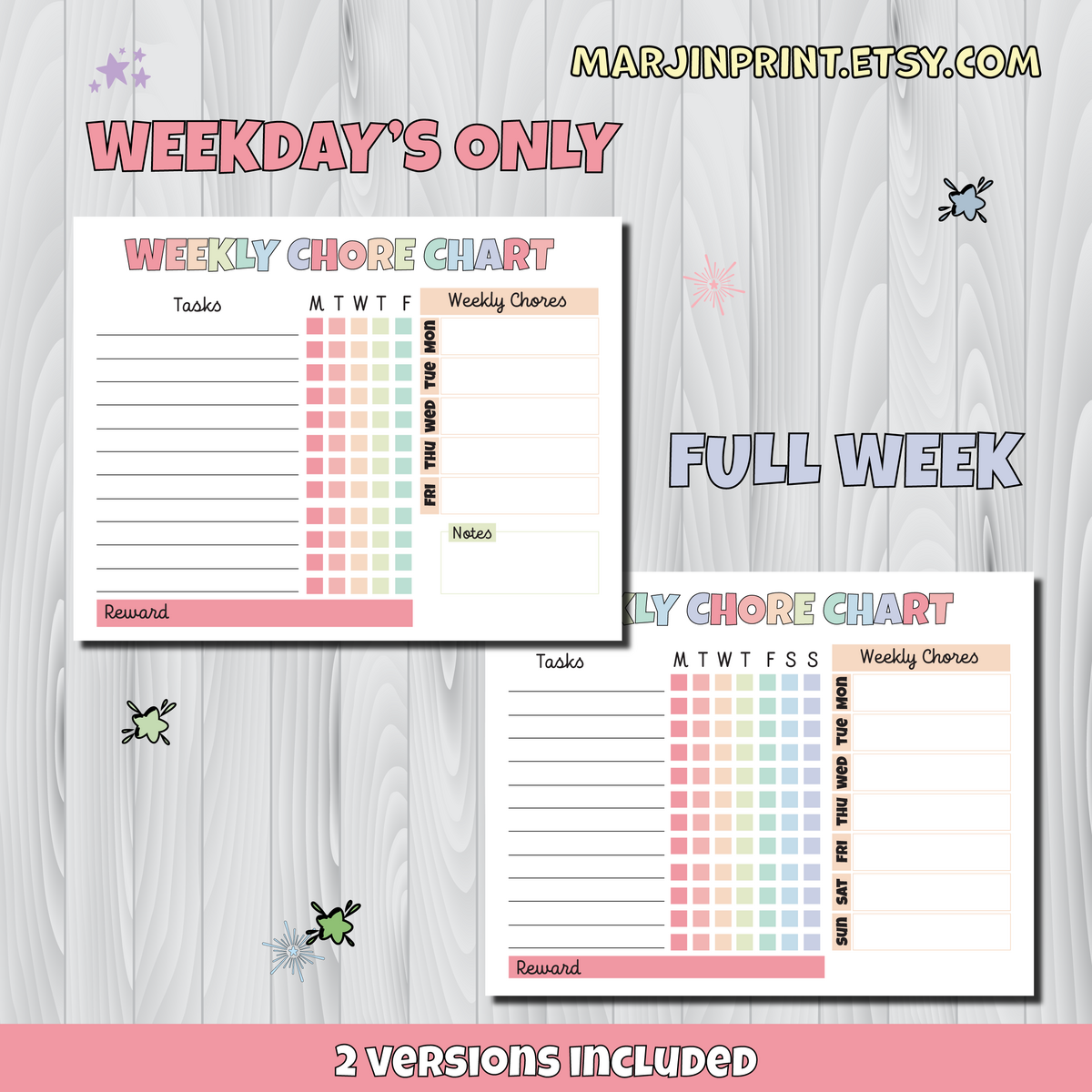 Editable Chore Chart For Kids Printable Daily Weekly Responsibility Checklist Kids Chore List Made By Teachers