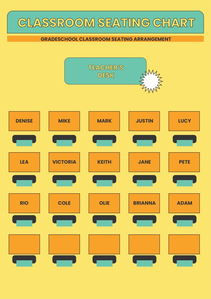 Editable Classroom Seating Chart Templates In Google Docs To Download