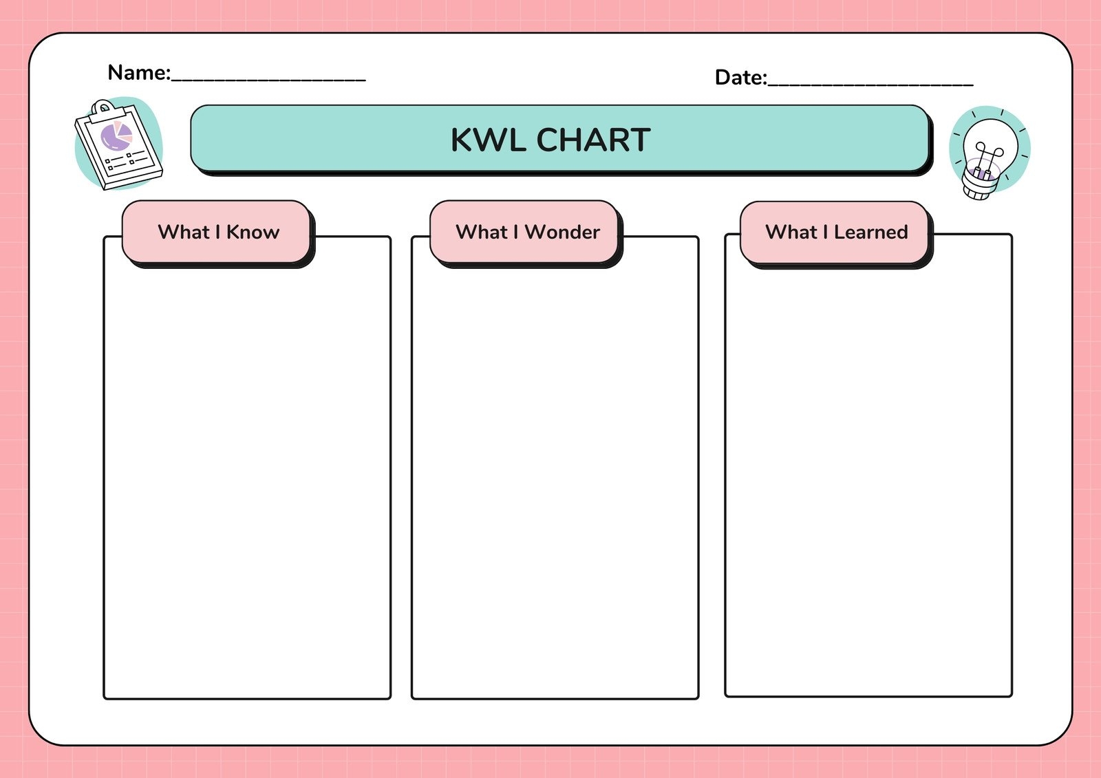 Free And Customizable Kwl Templates