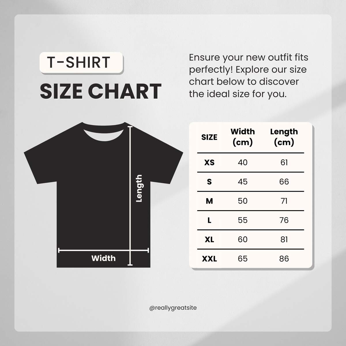 Free And Customizable Size Chart Templates