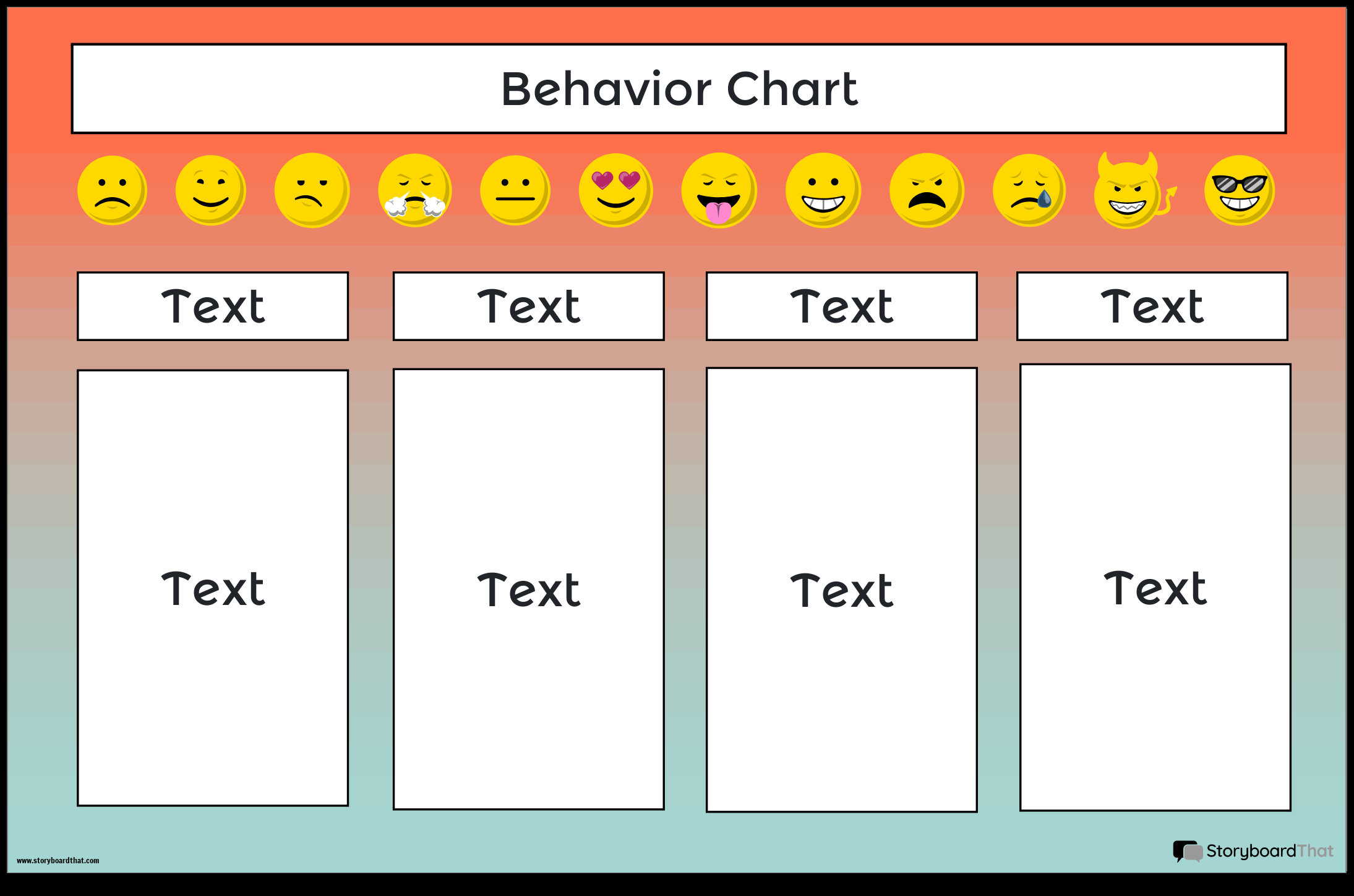 Free Behavior Charts Storyboard That Templates 2025