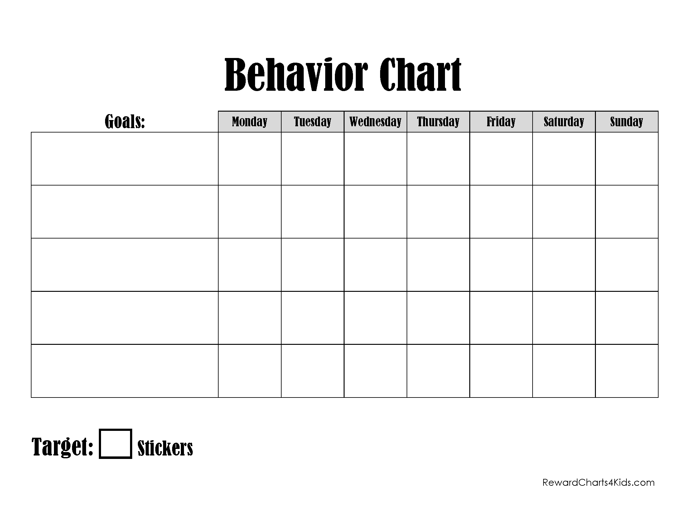 Printable Reward Charts Boy Girl The Girl Creative