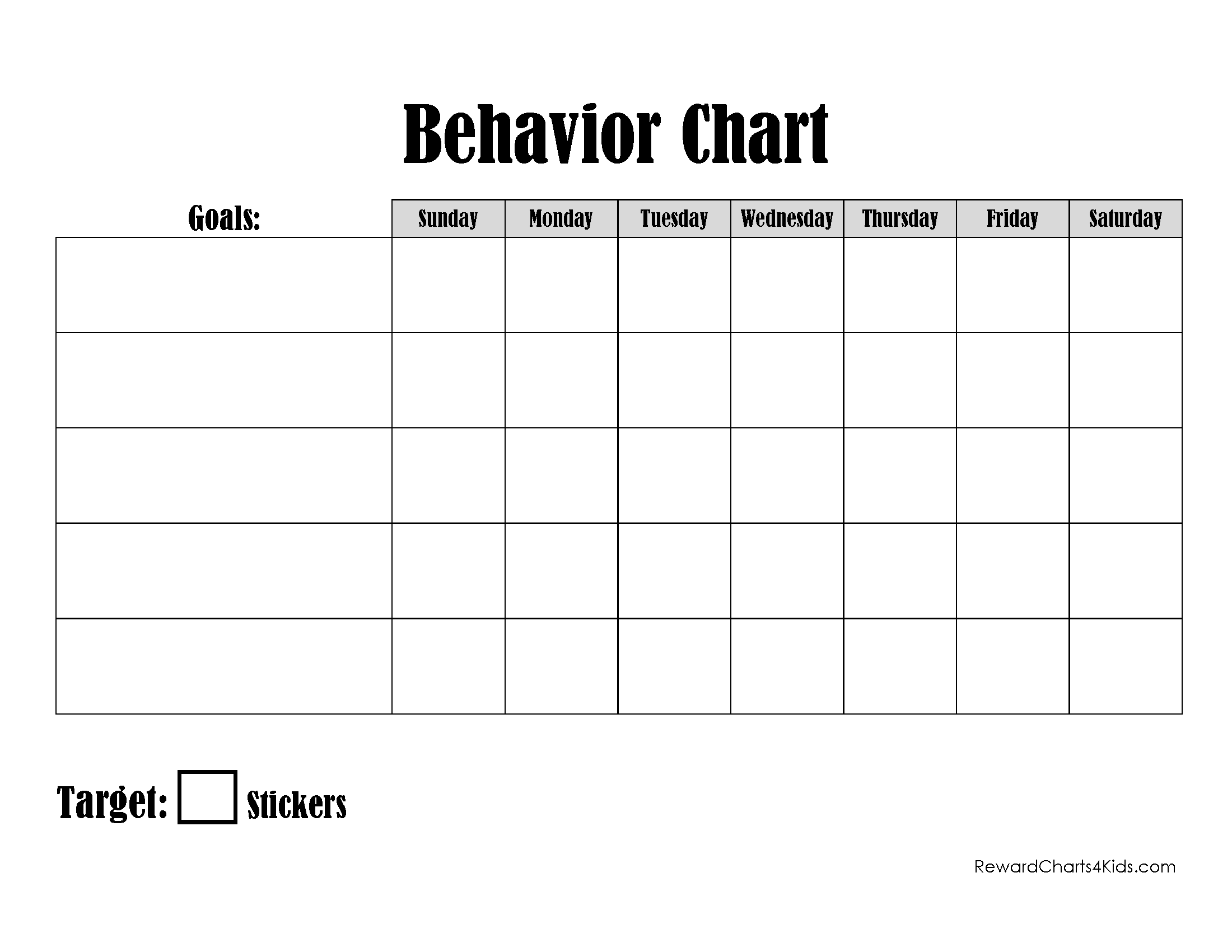 Free Printable Behavior Charts Customize Online Hundreds Of Charts Worksheets Library