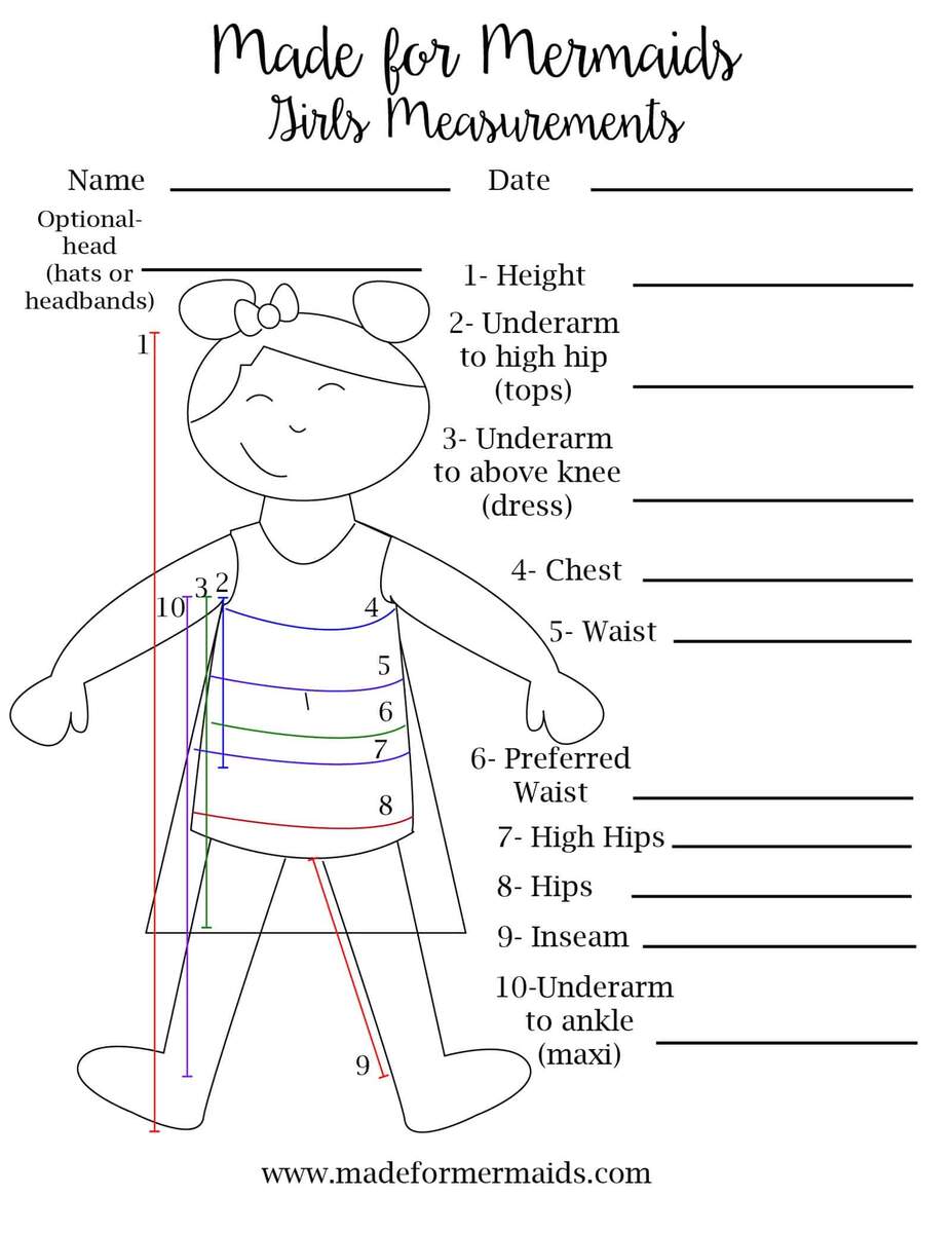 Free And Customizable Size Chart Templates