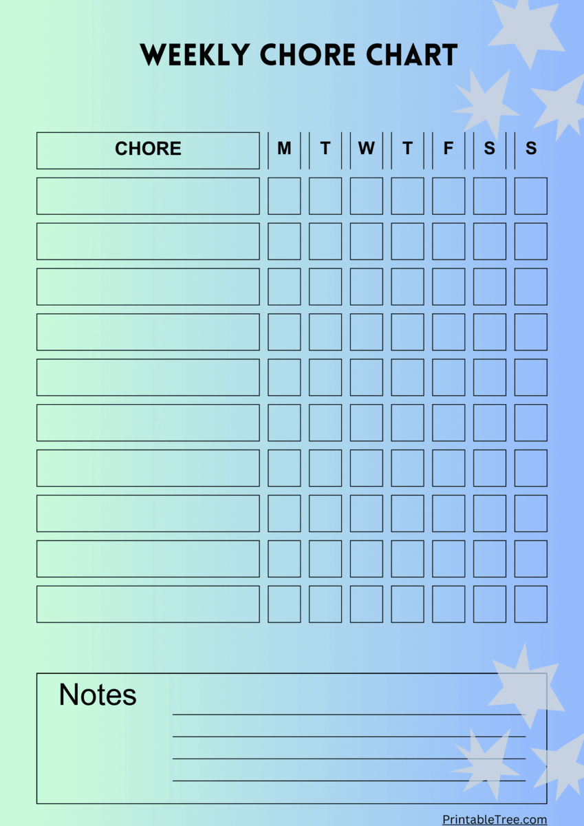 Chore Charts Printable Editable Daily Weekly Templates Free Printables Lettering SVG Files Tools Apps