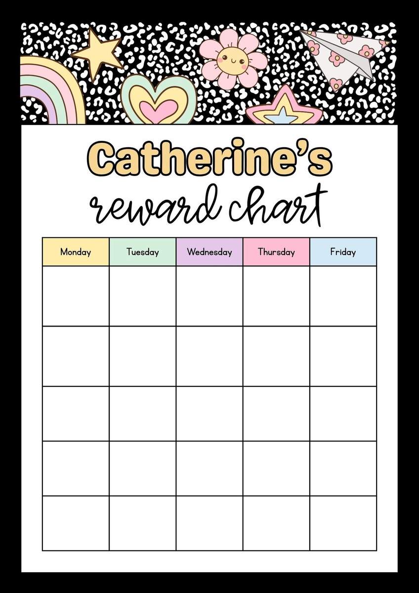 Small Stickers For Kids Printable Reward Charts For Kids Editable Reward Chart Print Etsy Star Stickers For Kids Reward