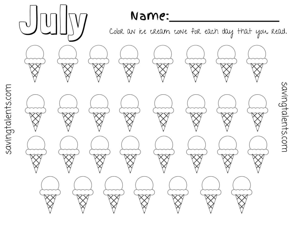 Free Printable Reading Charts For Kids Month By Month Saving Worksheets Library