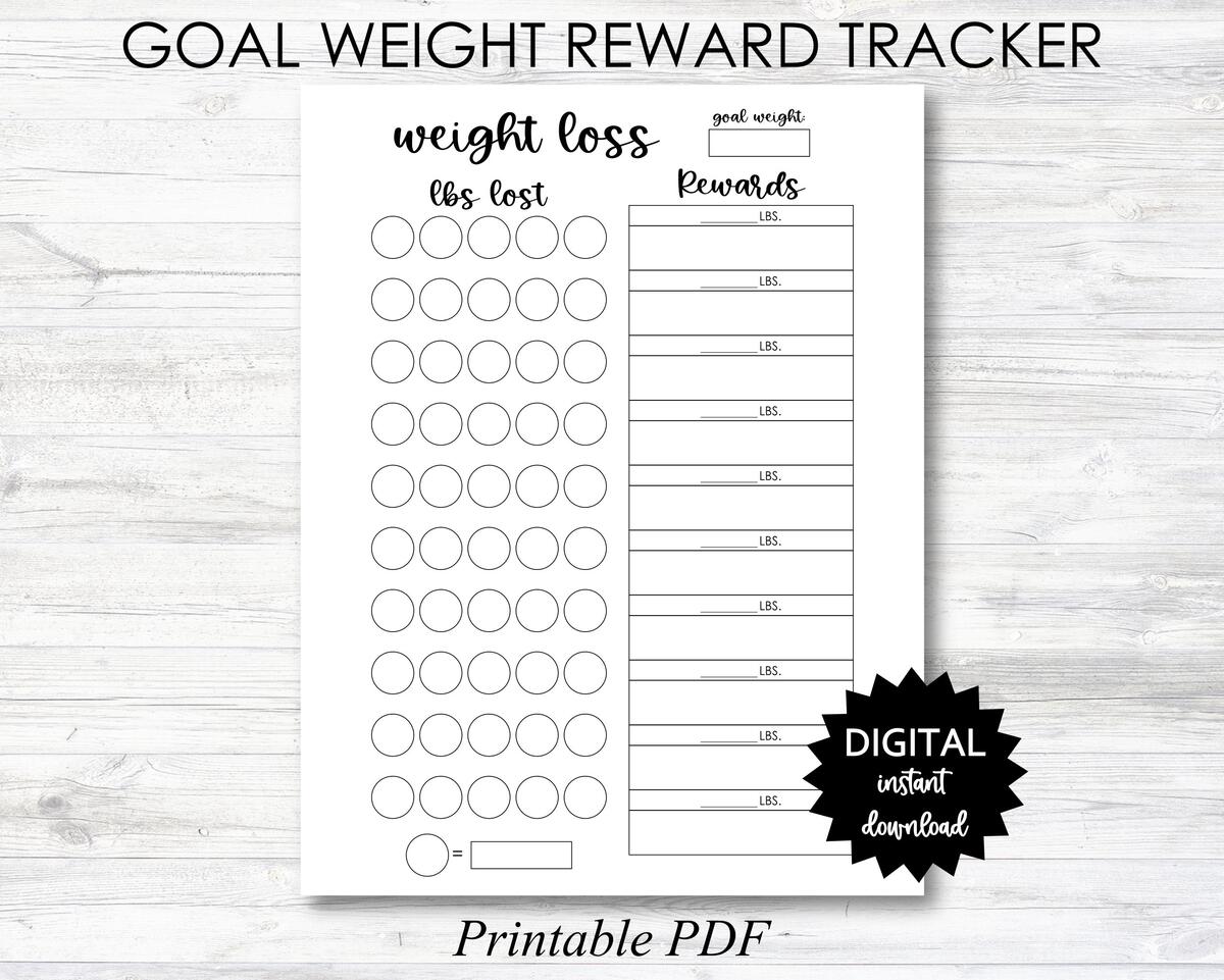 FREE Weight Loss Tracker Printable Customize Before You Print