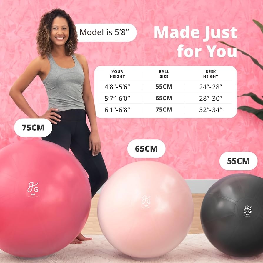 Greater Goods Exercise Ball Yoga Ball For Working Out Balance Stability And Pregnancy Blush Pink 55cm Buy Online At Best Price In Egypt Souq Is Now Amazon Eg