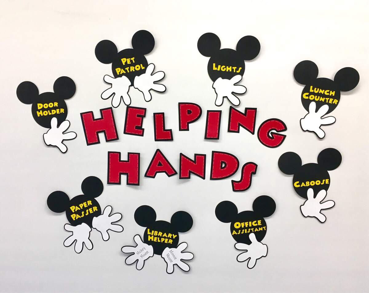Helping Hands Personalized You Pick The Jobs Mickey Mouse Job Chart Etsy