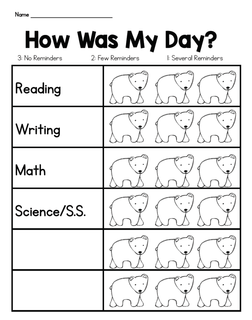 Individual Behavior Chart Freebies Sarah S Teaching Snippets Individual Behavior Chart Freebies Sarah S Teaching Snippets
