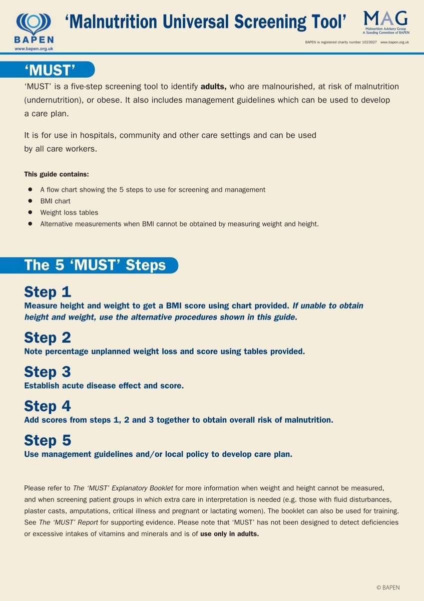 Malnutrition Universal Screening Tool BAPEN