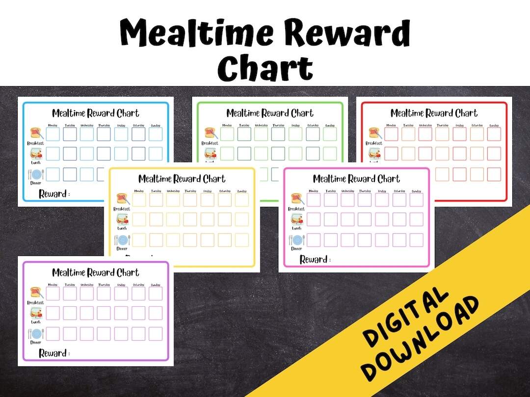 Mealtime Reward Chart Picky Eaters Autism SEN Kids Digital Download Etsy